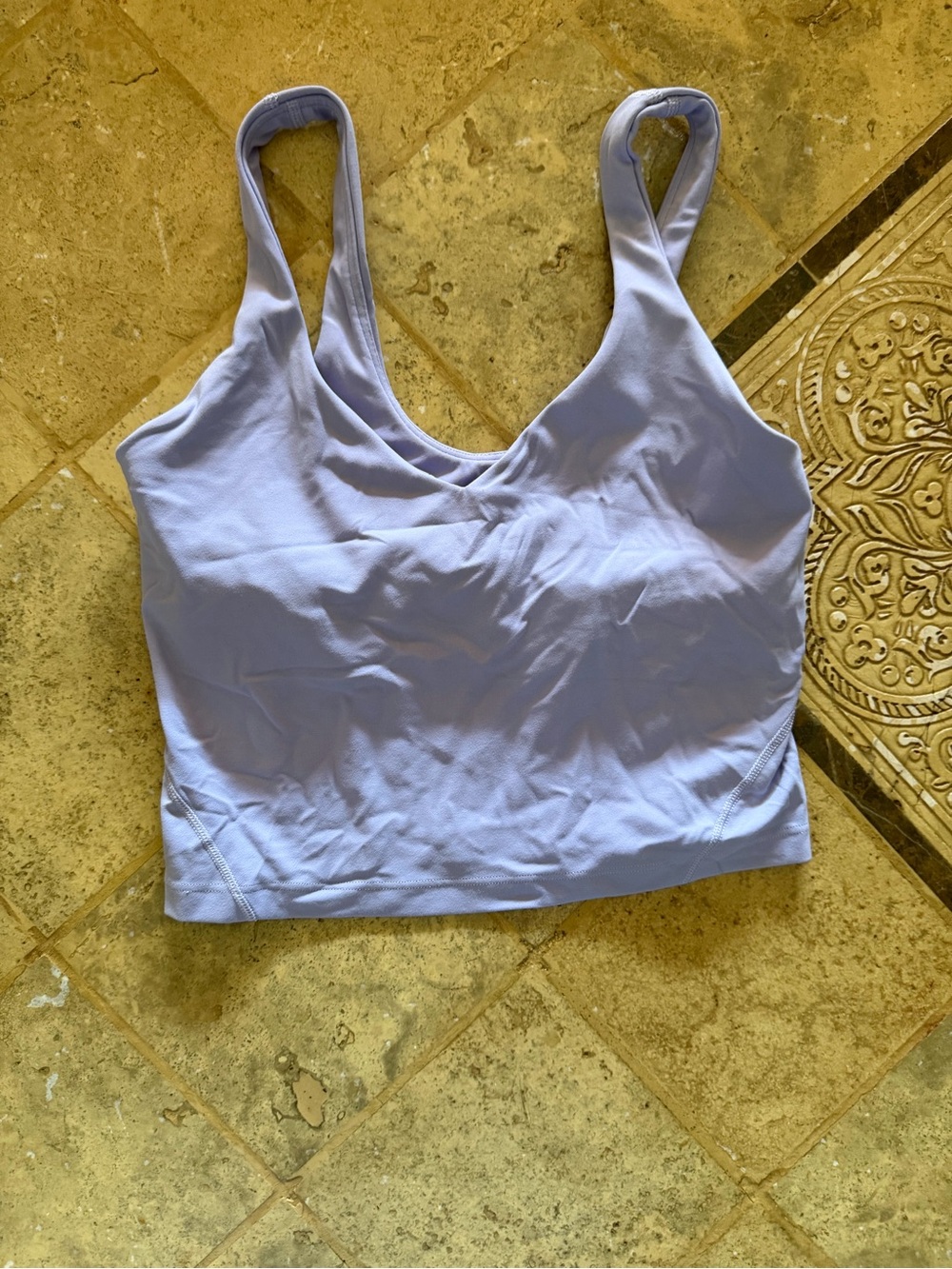 Lululemon Light Lavender Cropped Tank Top – Size 4